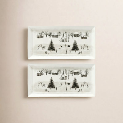 Scandinavian Wonderland Rectangle Porcelain Tray