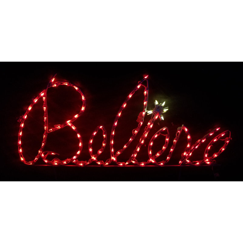 Panneau lumineux Believe Cursive