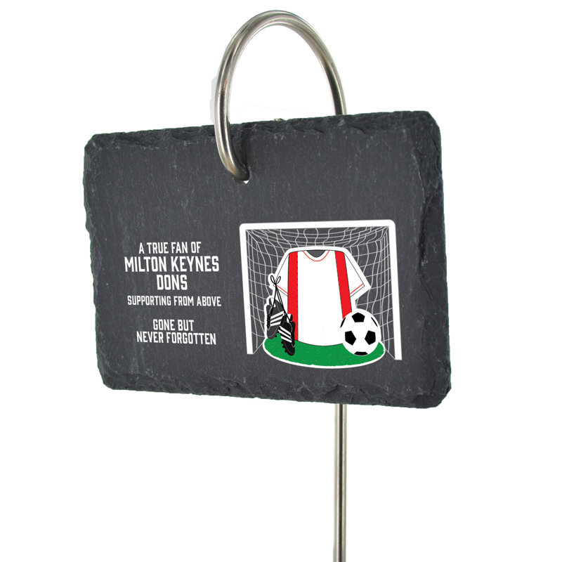 Brahin Milton Keynes Fan Football Slate Grave Marker Memorial Plaque