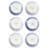  Reflections 6 Piece Assorted Stoneware Bowl Set in Blue