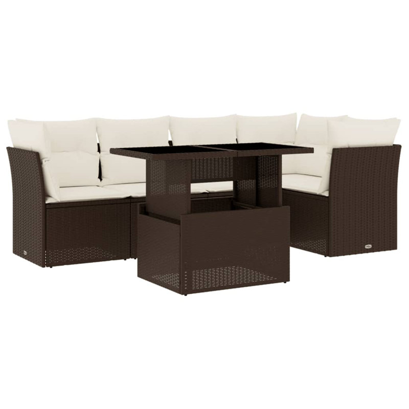 Ensemble de canapé de jardin modulaire en rotin PE Vidaxl