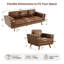 2-Piece Upholstered Square Arm Sofa Set-1900152207-1900152203
