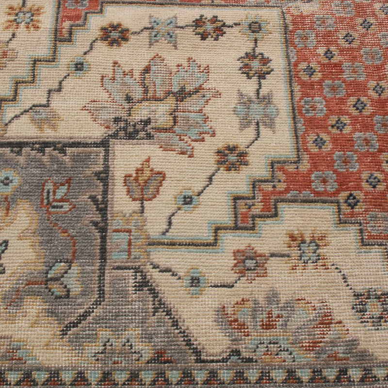 Distressed Homage Hand Knotted Wool Area Rug, Rectangle 10' x 14'