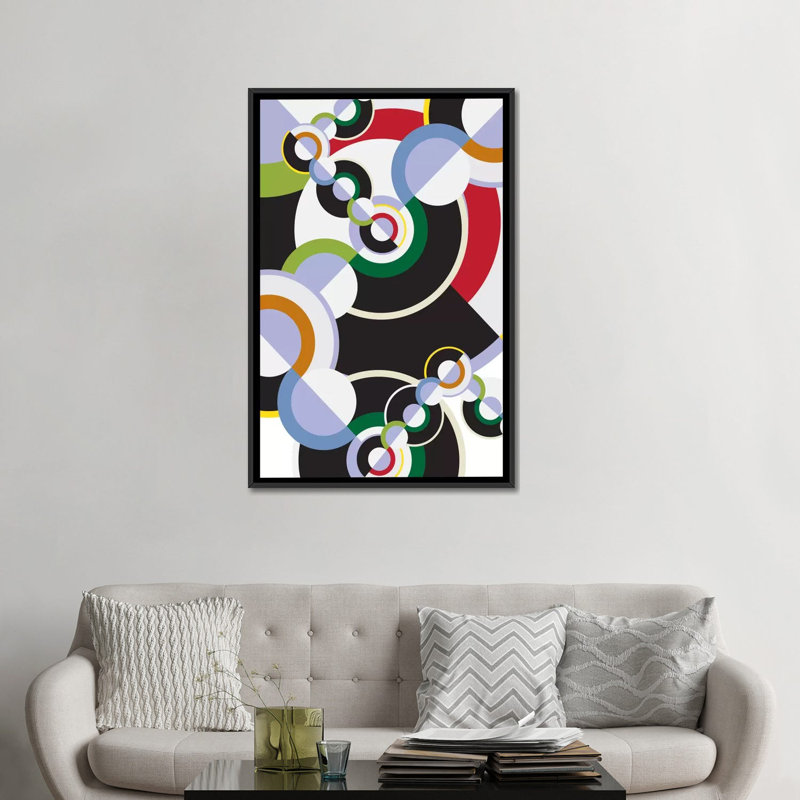 Art moderne sur toile Albree, Toile avec cadre noir, Aucun mat, H 48 po x l 32 po x P 1,5 po