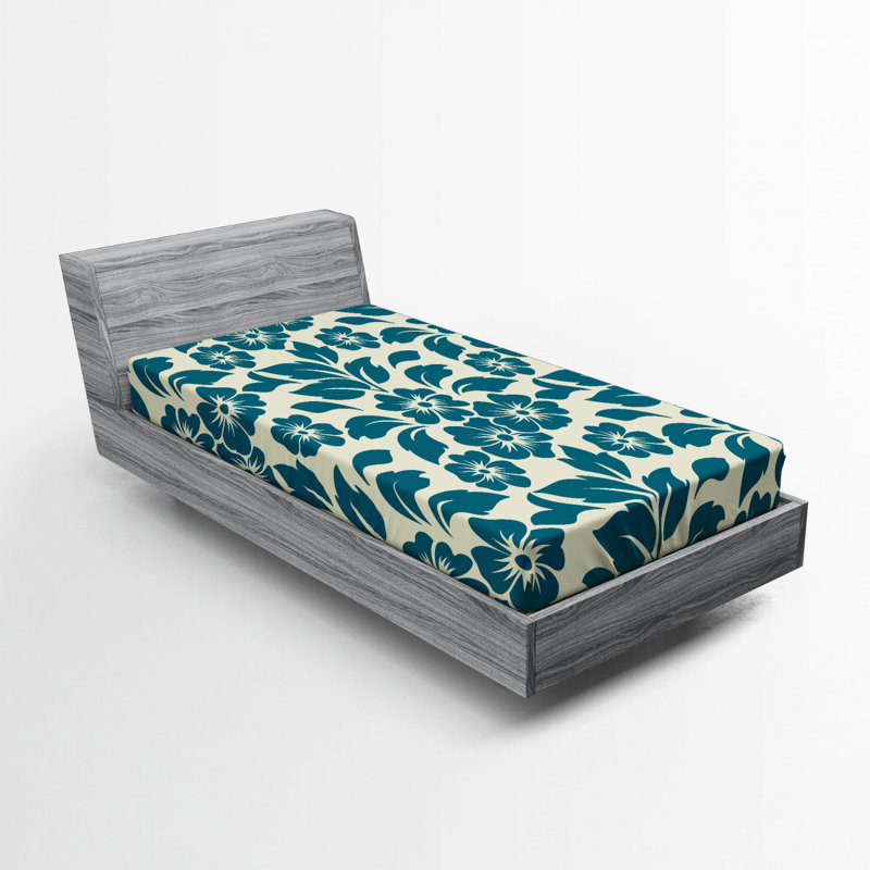 Drap-housse en microfibre Petals Blossoms Shabby, Drap-housse de taille simple