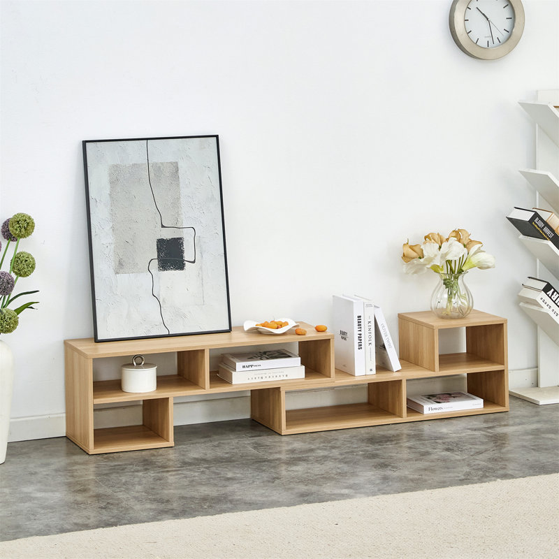 Versatile Cube TV Stand with Open Storage and Adjustable Length for Multiple Spaces