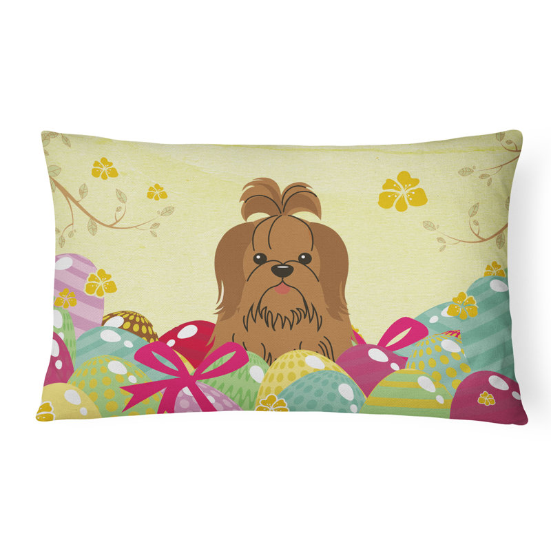 Coussin lombaire tzu de pâques œufs, Argent / Chocolat