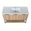 Meuble-lavabo autoportant de 48 pouces avec lavabo en résine
