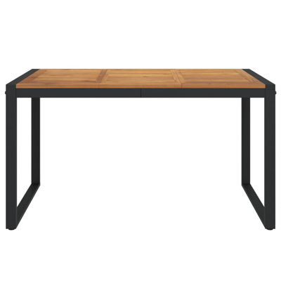 Shamon Rectangular Metal Outdoor Dining Table
