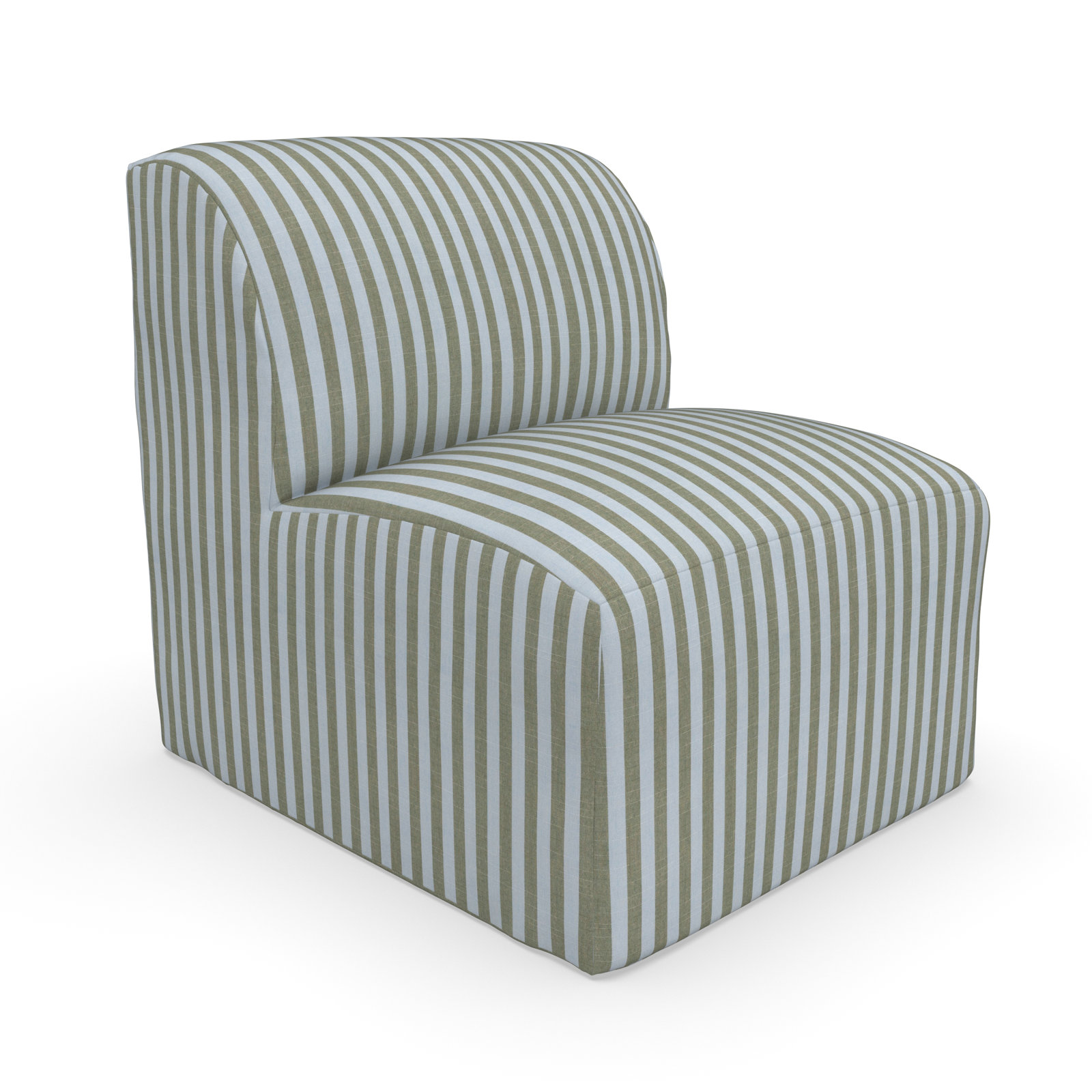 Praia Sunbrella® Patio Chair, Sail Away Aloe Striped Sunbrella®