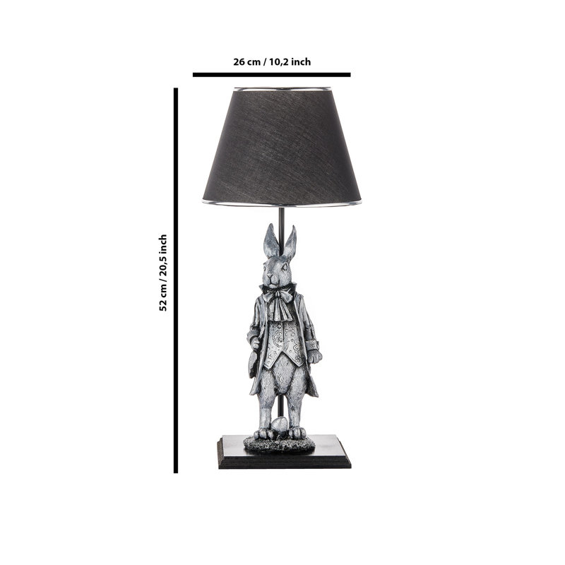 Lampe de table, gris, Noir