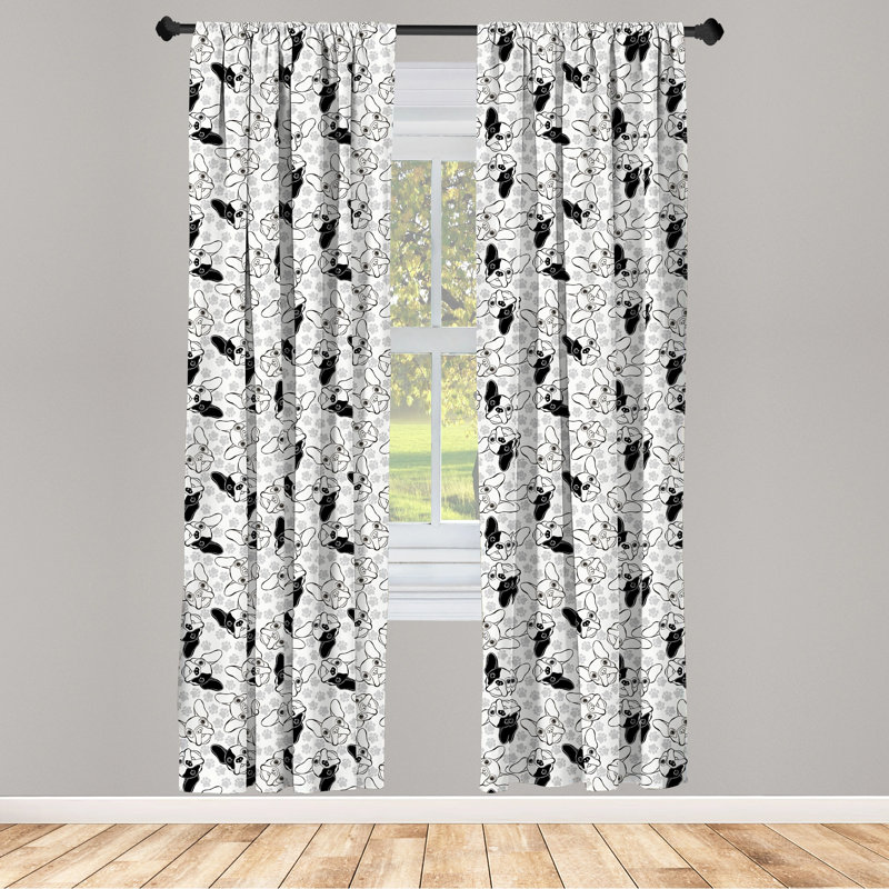 Bulldog Semi-Sheer Rod Pocket Curtain Panels, 28" x 95"