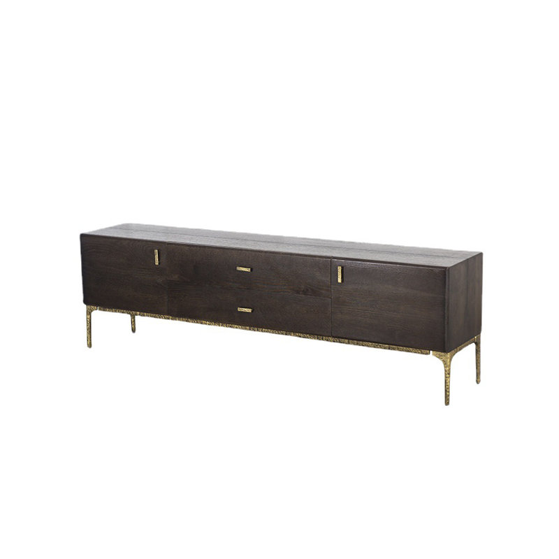 Meuble télé nordique de style industriel rétro, 86.61"