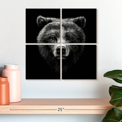 Visage d'un grizzly