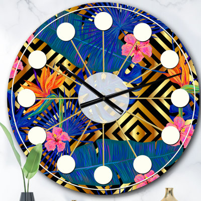Abstract Abstract Design I - horloge murale moderne Mid-Century