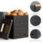 Potato And Onion Storage Container Set, Perfectly Sized Spacious Canisters For Your Kitchen Counter Or Pantry, Black-1156620550