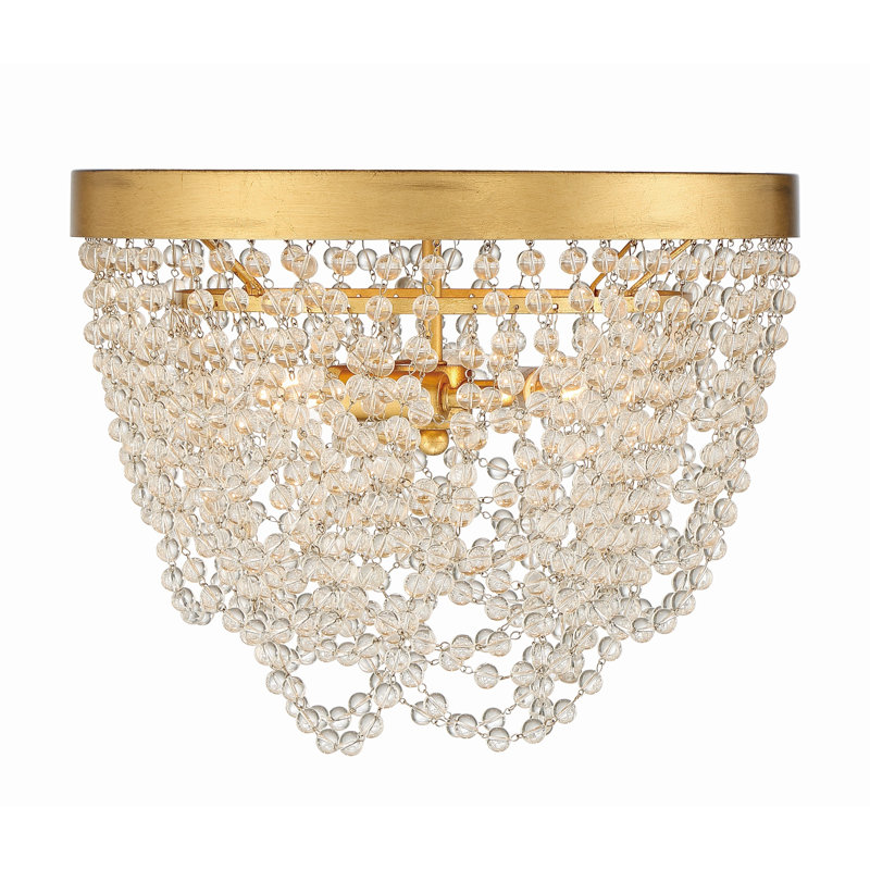 Plafonnier doré antique 3 lumières Storrie