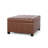 Spacious Faux Leather With Button Tufting For Storage - Brown Sophisticated