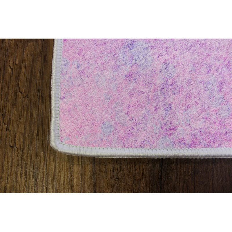 Tapis luxueux, 2,6 x 4,0 pi | 100% polyester, hauteur des poils de 0,4 po | Pois antibactérien et antidérapant en PVC | Lavable à la machine, impression numérique 3D | Parfait pour le salon et la chambre à coucher