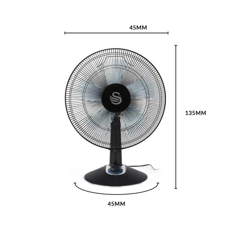 Swan Oscillating Personal Fan, 135cm H x 45cm W x 41cm D