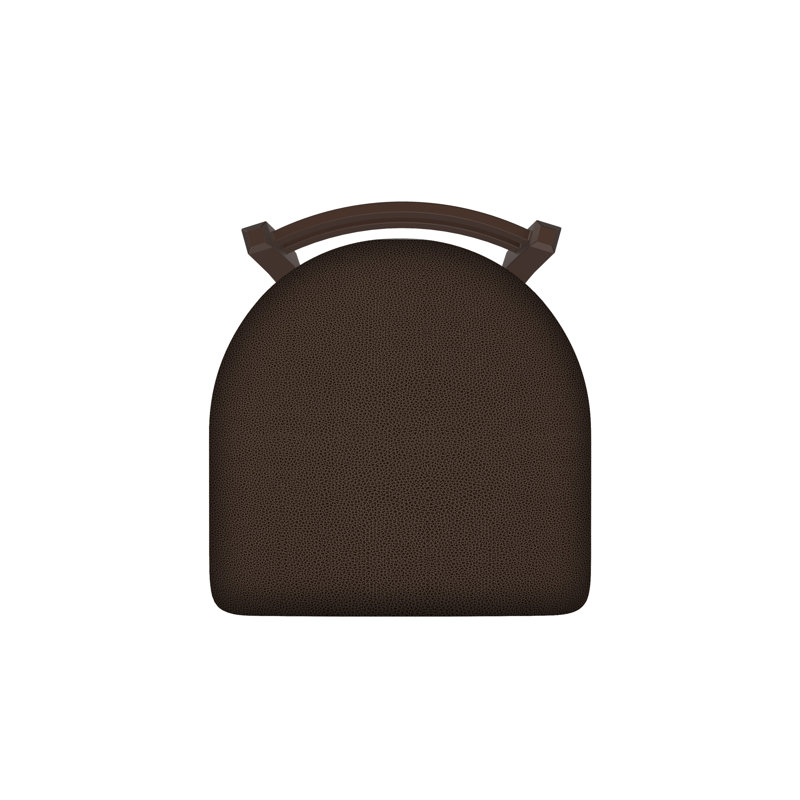 Tabouret de coiffeuse en métal Jackie, Vinyle et café, Bronze