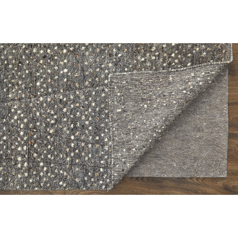 Dering Modern Polka Dots, Gray/Tan/Taupe Area Rug, Rectangle 8' x 10'