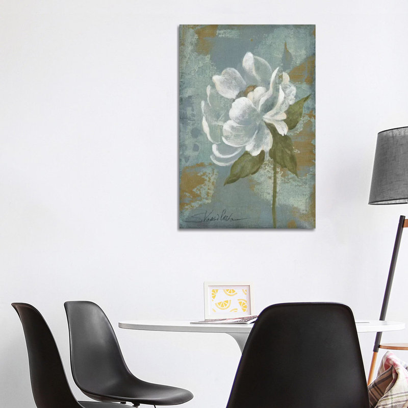 «Gladiola on Soft» par Silvia Vassileva - reproduction d'art, Toile tendue, Aucun mat, H 40 po x l 26 po x P 1,5 po