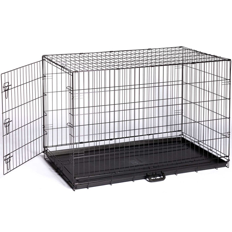 Extra Large Black Heavy-Duty Wire Dog Crate