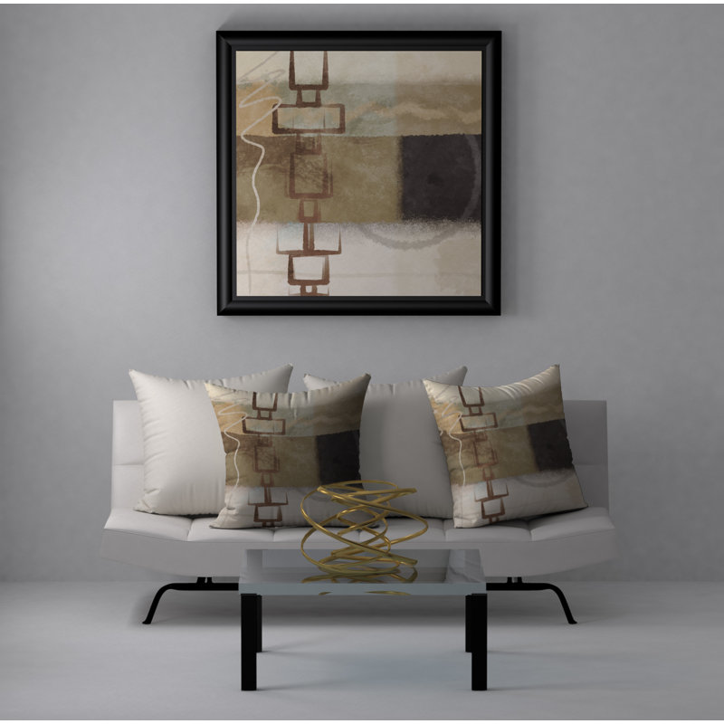 Coussin décoratif abstraite, 20 po X 20 po