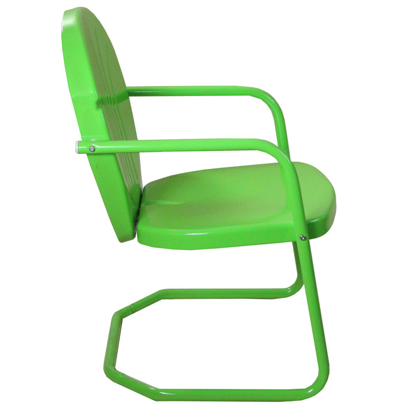 Fauteuil tulipe rétro d'extérieur 34 pouces, Vert