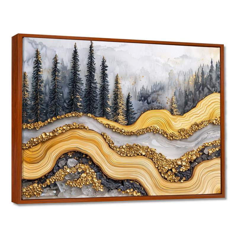 Graelynn - Landscapes Canvas Art Print, Brun, H 12 po x l 20 po, Impression encadrée flottante