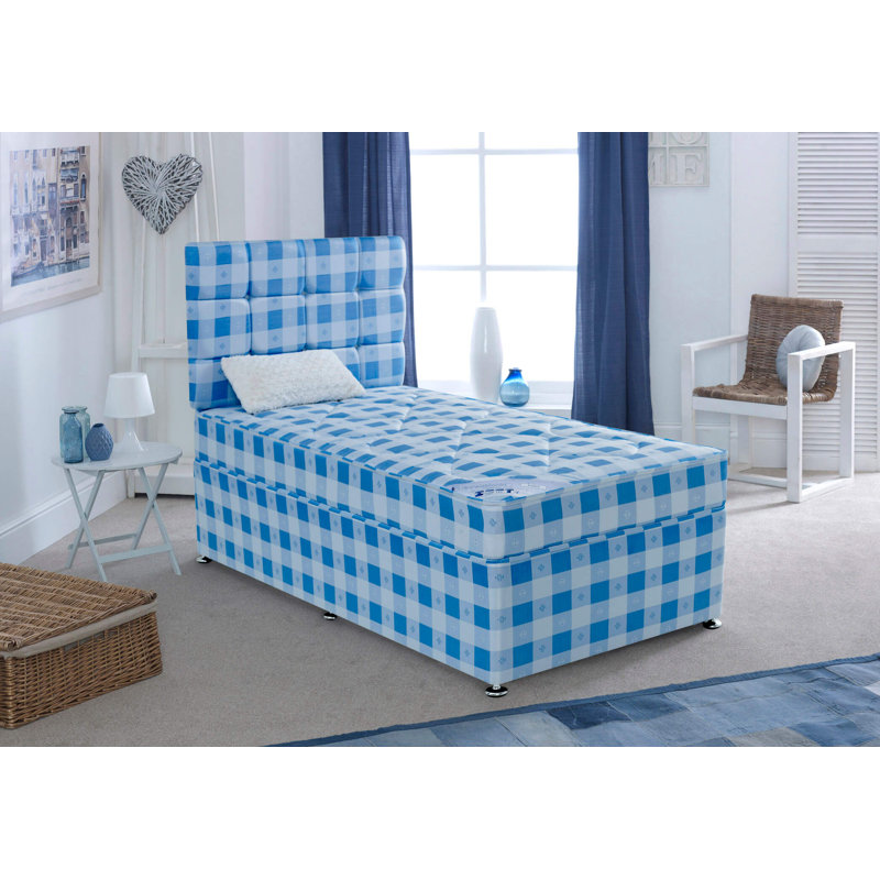 Belmont Upholstered Divan Bed, Single (3'), With 4 drawer