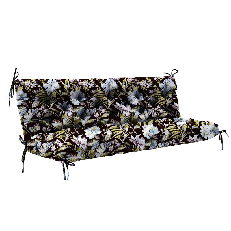 Waterproof Outdoor Bench Cushion Set With Backrest 60"X40"X4", Patio Seat Cushion For Lounger, Swing & Hammock, All-Weather High-Density Foam Outdoor Cushion For Garden Porch Poolside,Navy Blue