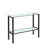 Console Table With Tempered Glass,Rectangular Porch Table Black Leg,Entry Table