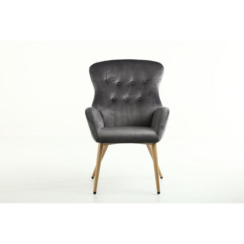 Fauteuil d'appoint à oreilles Jennevieve, gris