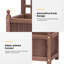 Boîte à fleurs en bois avec treillis H 71 po Howes