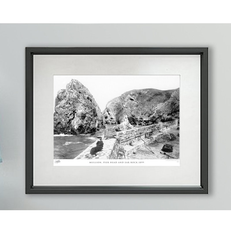 Mullion, Pier Head And Ear Rock 1899 - Single Picture Frame Print, 45cm H x 60cm W x 2.3cm D