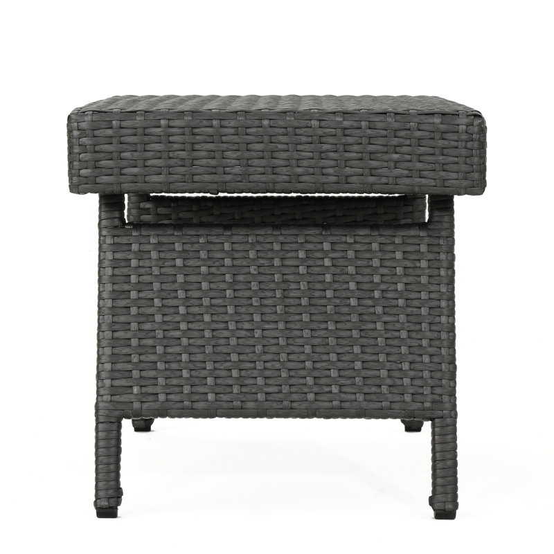 Table grise pe, l 24 po x P 16 po H 15,75 po, structure en fer, sans assemblage pour une installation facile