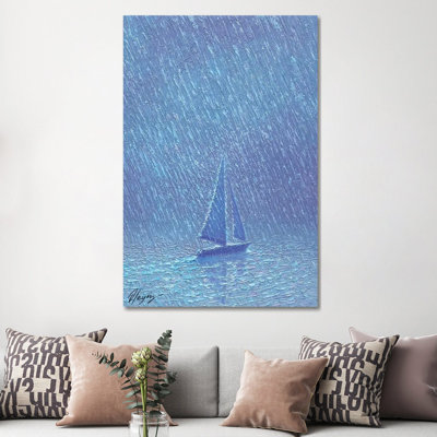 Mirror Rain 1 Piece Wall Art on Canvas