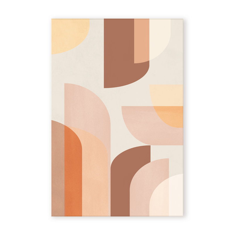 Abstract Retro Geometric by - Picture Frame Graphic Art on Paper, 48" H x 32" W x 1.5" D, Wrapped Canvas, Does Not Apply