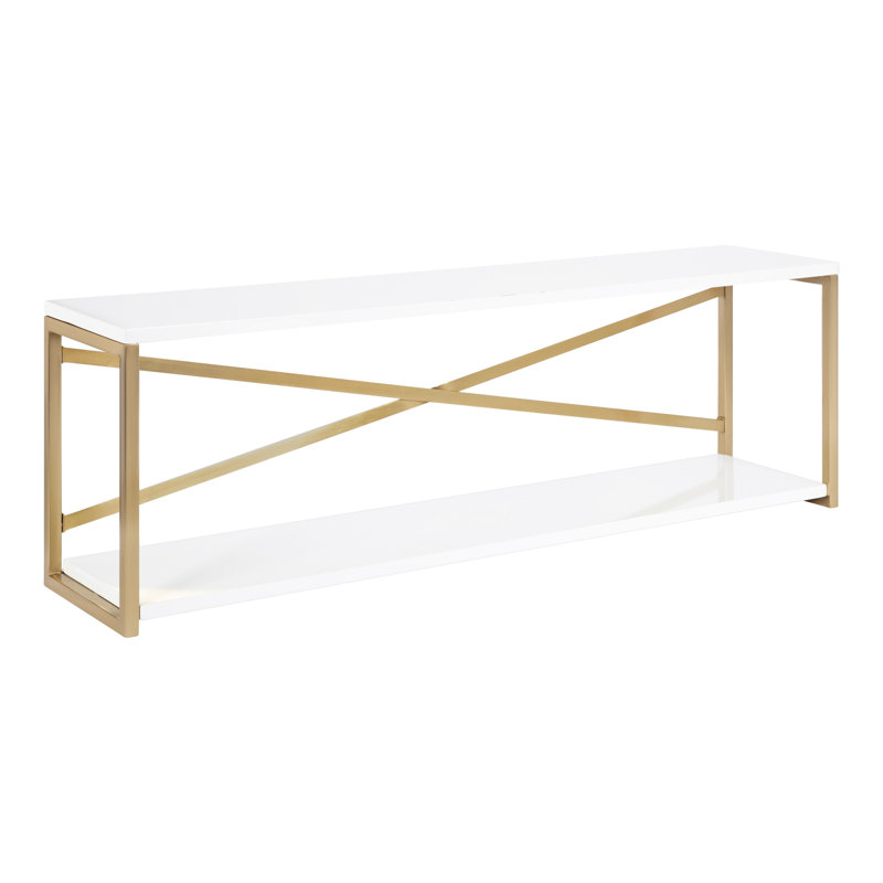 Tablette décorative Naela, Blanc / doré