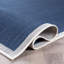 Tapis intérieur / extérieur tissé à plat en jute bleu marine / ivoire Border-927171261-927171211