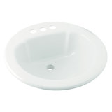 Vikrell Circular Drop-In Bathroom Sink