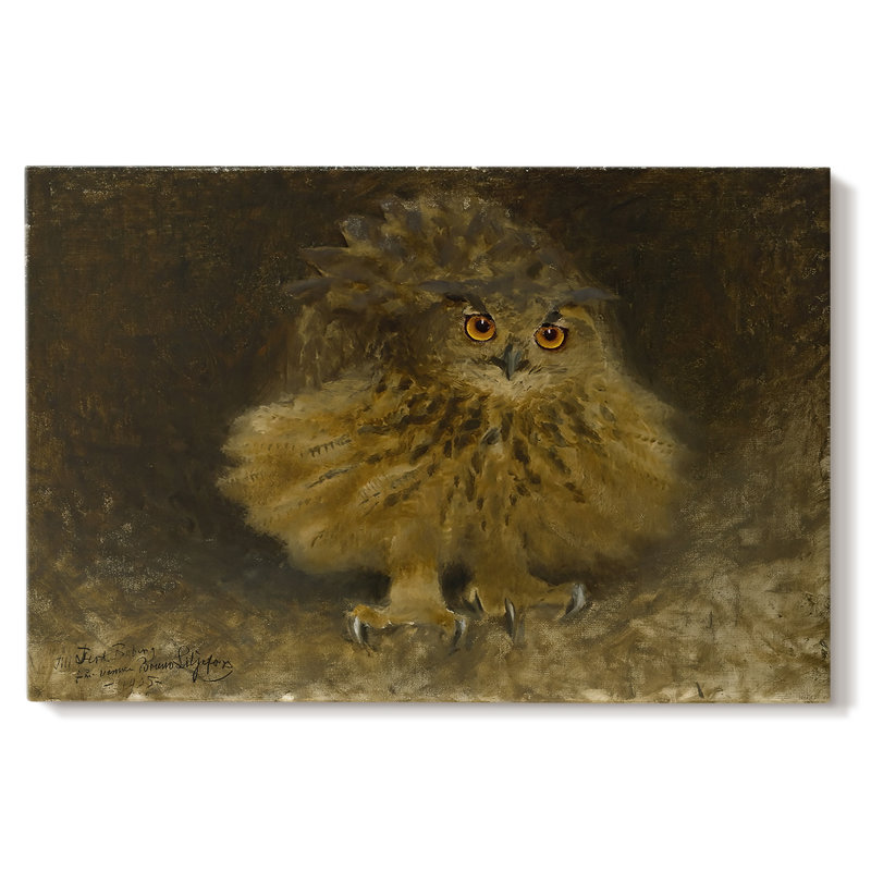Hibou grand-duc (Berguv) - Brun Lilofors - Toile tendue avec châssis - 1895, 32 x 48
