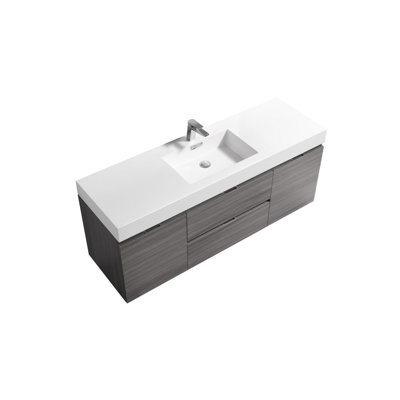 Hanania 59'' Single Bathroom Vanity with Acrylic Top