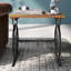 Table de bout à tréteaux en bois massif Aranda-1734802931
