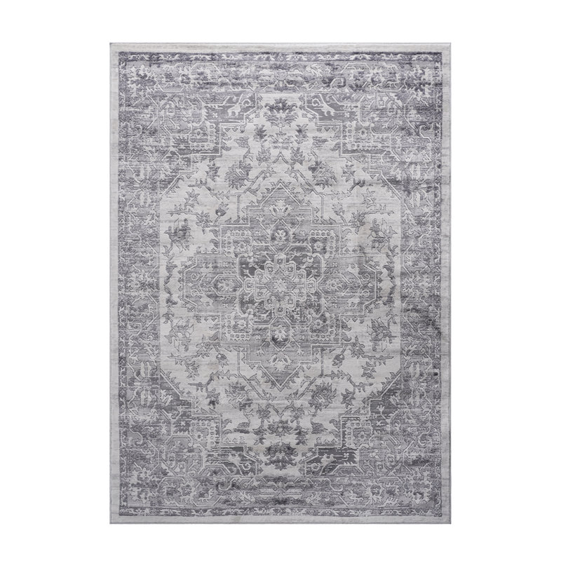 Tapis argenté 8X10 sans perte de teinture - Faites de votre chambre à coucher, de votre salon ou de votre salle à manger une touche de style