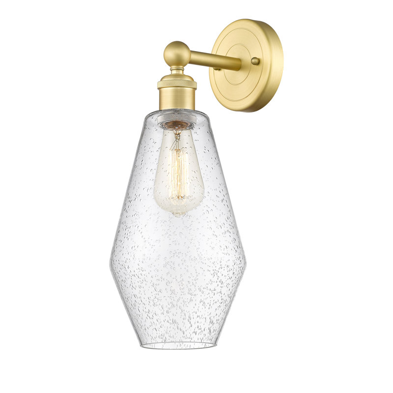 Amylea Armed Sconce, Seedy, Satin Gold