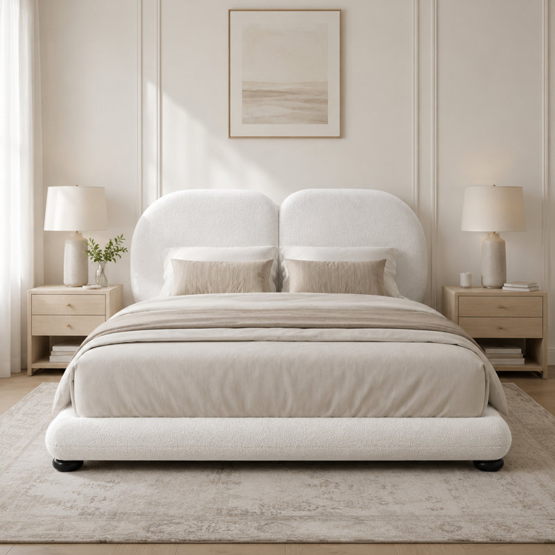Grand lit en molleton Modern Modern, Queen