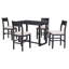 Ensemble de salle à manger 5 pièces à hauteur de comptoir Farmhouse avec table rectangulaire et 4 chaises, parfait pour les petits espaces et une utilisation durable-922799343-922799342